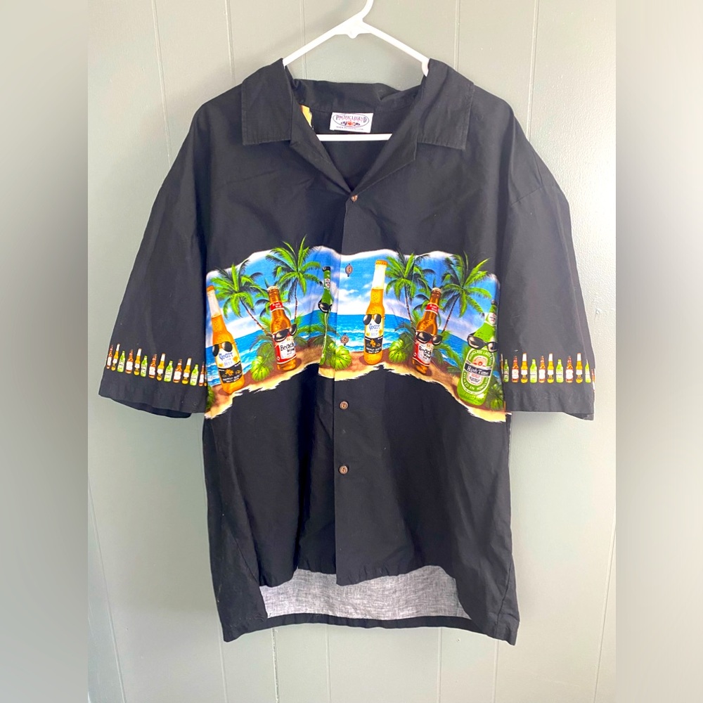 Vintage Pacific Legend Beer Hawaiian Button Down Short Sleeve - 3XL